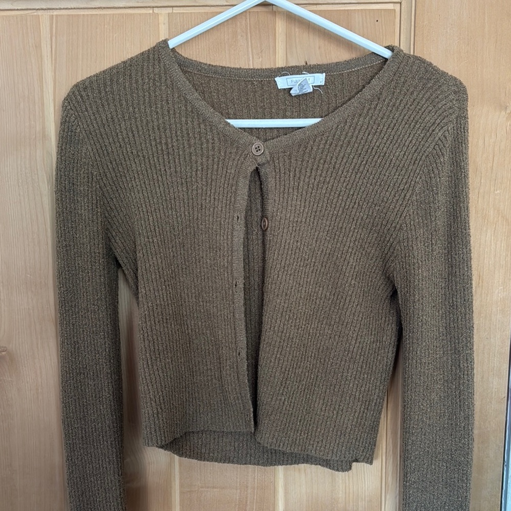 Brown Cardigan Sweater